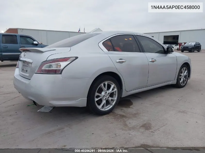 1N4AA5AP0EC458000 2014 Nissan Maxima 3.5 Sv