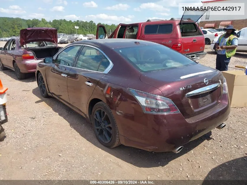 1N4AA5AP6EC442917 2014 Nissan Maxima 3.5 Sv