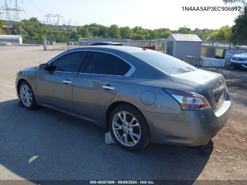 1N4AA5AP3EC906892 2014 Nissan Maxima 3.5 Sv