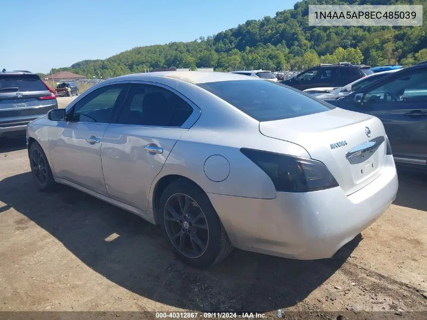 1N4AA5AP8EC485039 2014 Nissan Maxima 3.5 S/3.5 Sv