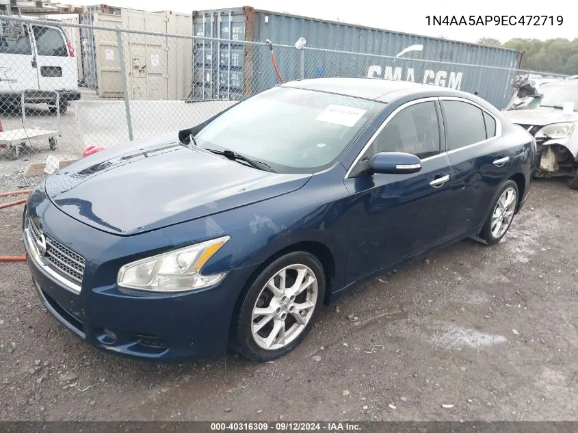 2014 Nissan Maxima 3.5 Sv VIN: 1N4AA5AP9EC472719 Lot: 40316309