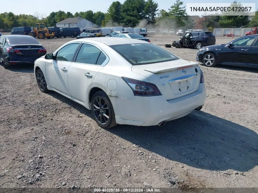 2014 Nissan Maxima 3.5 S VIN: 1N4AA5AP0EC472057 Lot: 40329755