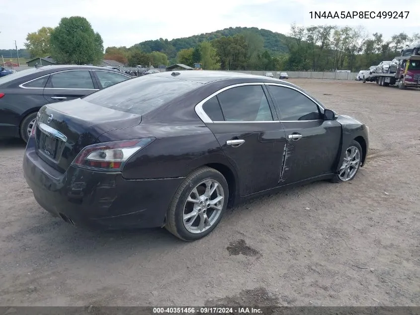 1N4AA5AP8EC499247 2014 Nissan Maxima S/Sv