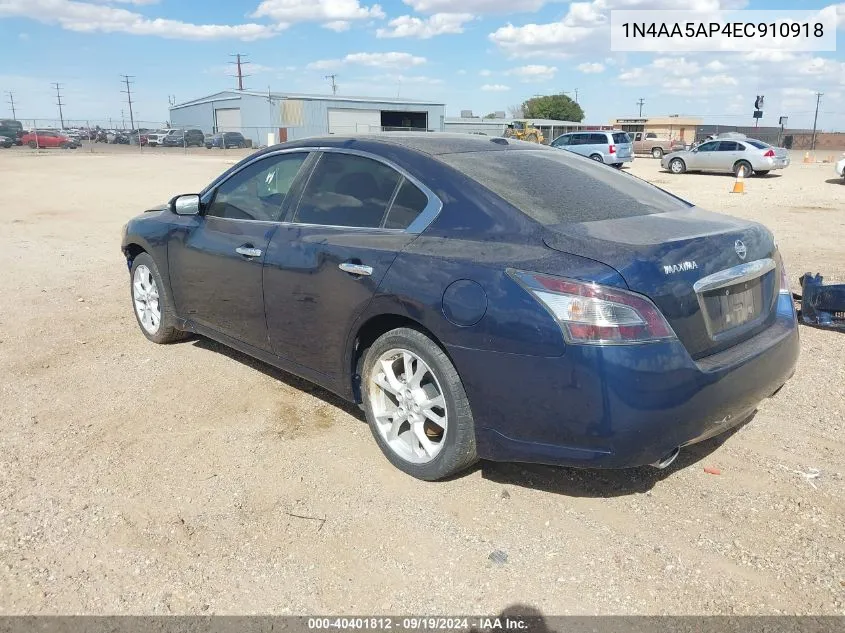 1N4AA5AP4EC910918 2014 Nissan Maxima 3.5 Sv