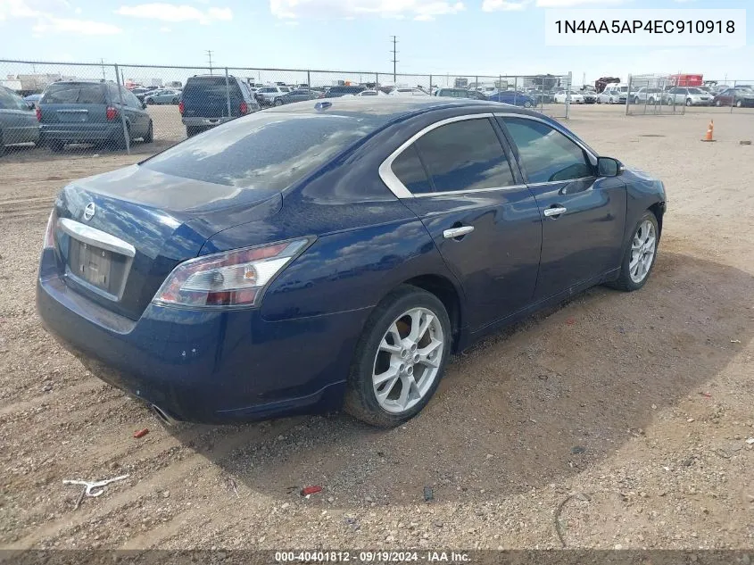 1N4AA5AP4EC910918 2014 Nissan Maxima 3.5 Sv