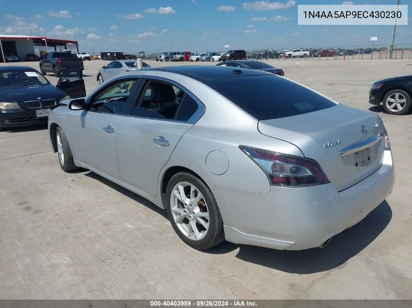 2014 Nissan Maxima 3.5 Sv VIN: 1N4AA5AP9EC430230 Lot: 40403959