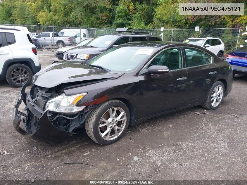 2014 Nissan Maxima S/Sv VIN: 1N4AA5AP9EC475121 Lot: 40410287