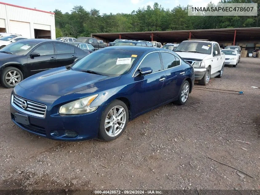 2014 Nissan Maxima 3.5 S/3.5 Sv VIN: 1N4AA5AP6EC478607 Lot: 40428572