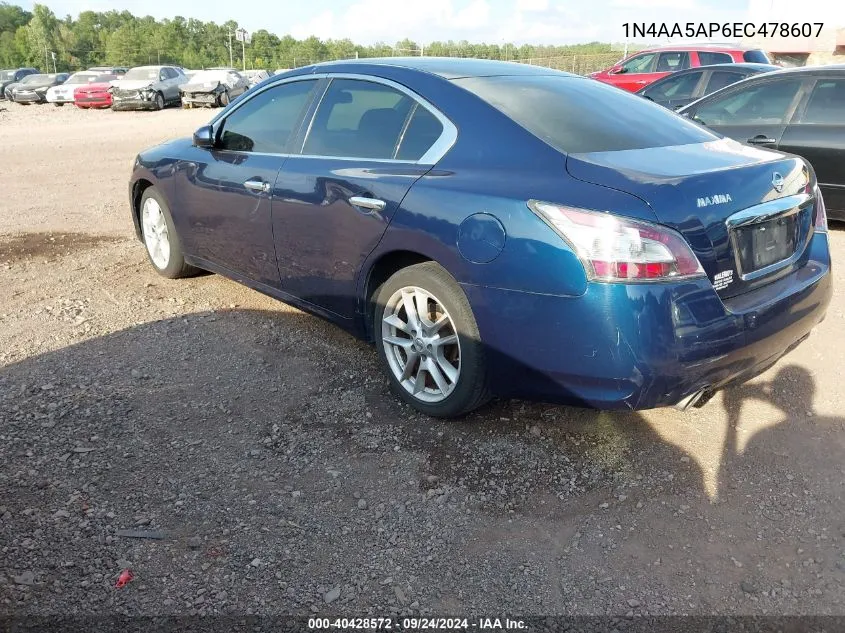 1N4AA5AP6EC478607 2014 Nissan Maxima 3.5 S/3.5 Sv