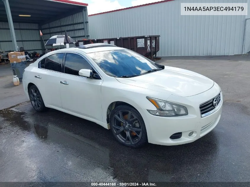 2014 Nissan Maxima 3.5 Sv VIN: 1N4AA5AP3EC494179 Lot: 40444168