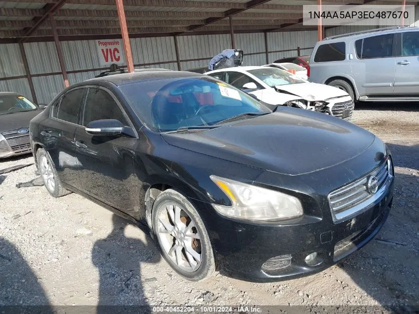 1N4AA5AP3EC487670 2014 Nissan Maxima S/Sv