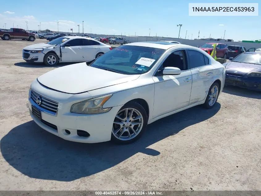 2014 Nissan Maxima 3.5 S/3.5 Sv VIN: 1N4AA5AP2EC453963 Lot: 40452574