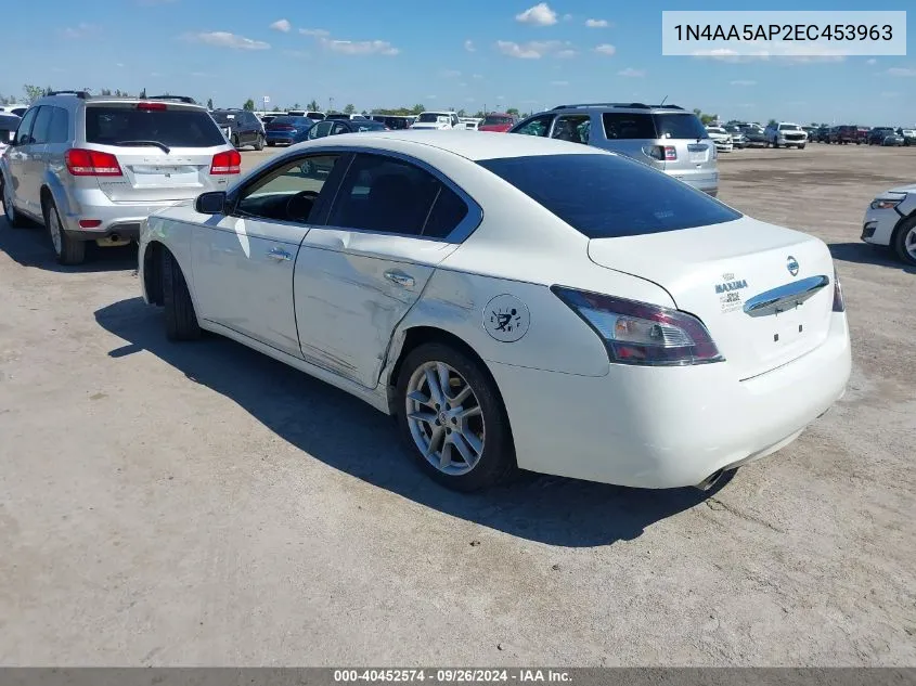 2014 Nissan Maxima 3.5 S/3.5 Sv VIN: 1N4AA5AP2EC453963 Lot: 40452574