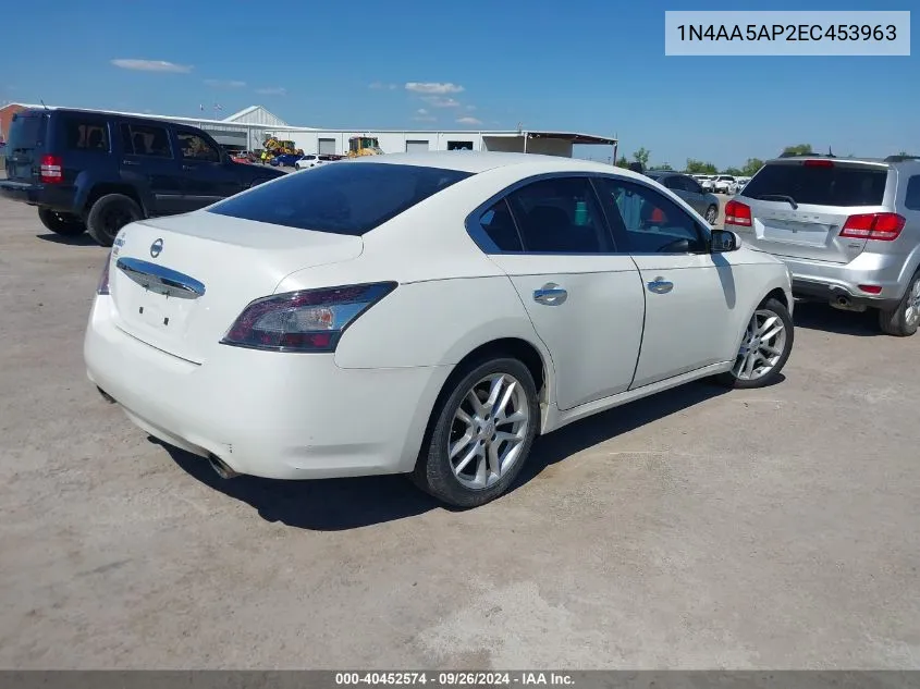 2014 Nissan Maxima 3.5 S/3.5 Sv VIN: 1N4AA5AP2EC453963 Lot: 40452574