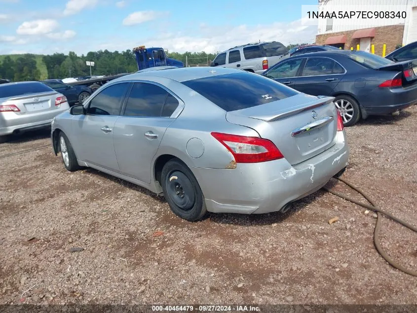 2014 Nissan Maxima 3.5 Sv VIN: 1N4AA5AP7EC908340 Lot: 40454479