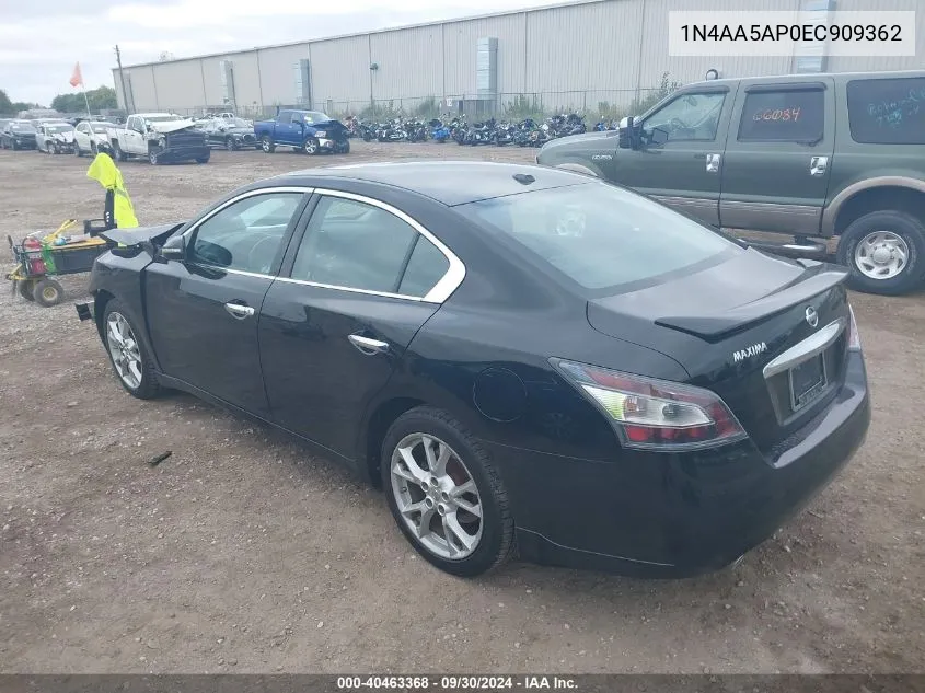 2014 Nissan Maxima S/Sv VIN: 1N4AA5AP0EC909362 Lot: 40463368