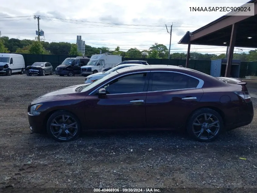 1N4AA5AP2EC909024 2014 Nissan Maxima S/Sv