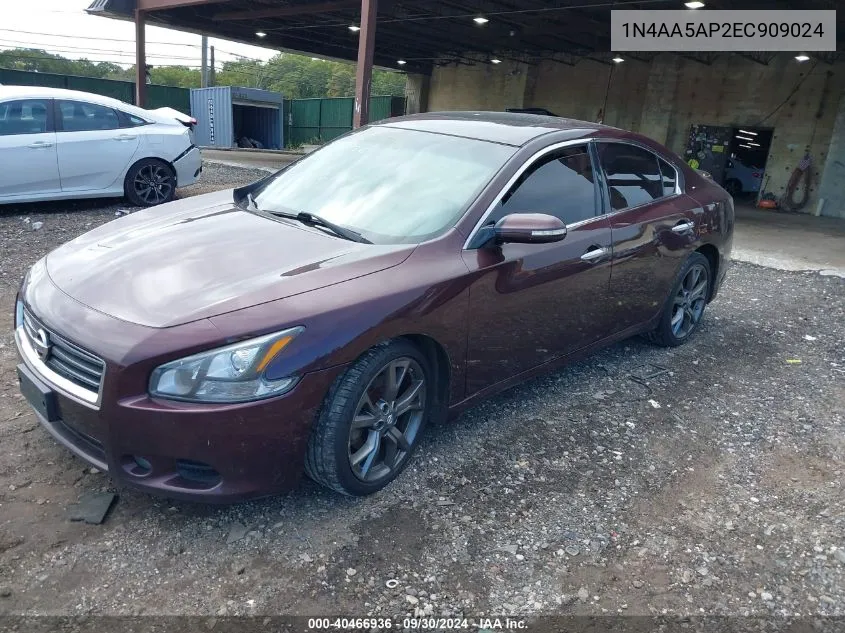 2014 Nissan Maxima S/Sv VIN: 1N4AA5AP2EC909024 Lot: 40466936