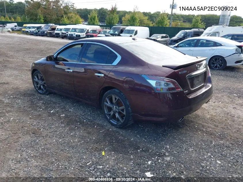 1N4AA5AP2EC909024 2014 Nissan Maxima S/Sv