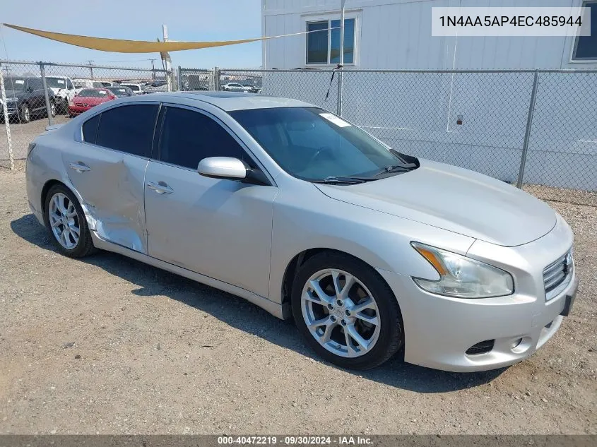 2014 Nissan Maxima 3.5 S/3.5 Sv VIN: 1N4AA5AP4EC485944 Lot: 40472219