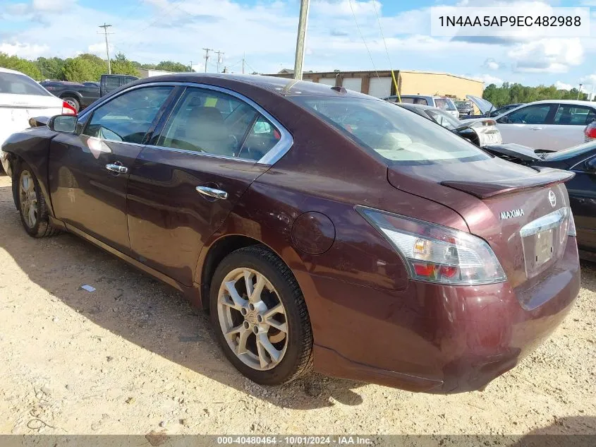 2014 Nissan Maxima 3.5 Sv VIN: 1N4AA5AP9EC482988 Lot: 40480464