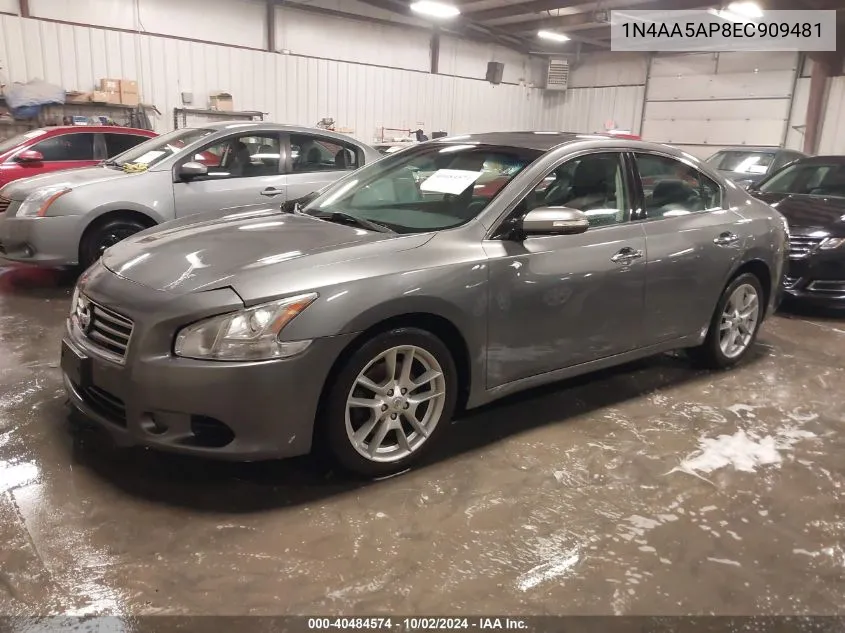 2014 Nissan Maxima 3.5 Sv VIN: 1N4AA5AP8EC909481 Lot: 40484574