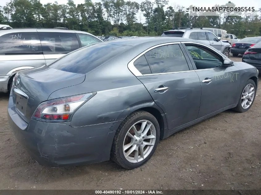 2014 Nissan Maxima 3.5 S/3.5 Sv VIN: 1N4AA5AP7EC495545 Lot: 40490192