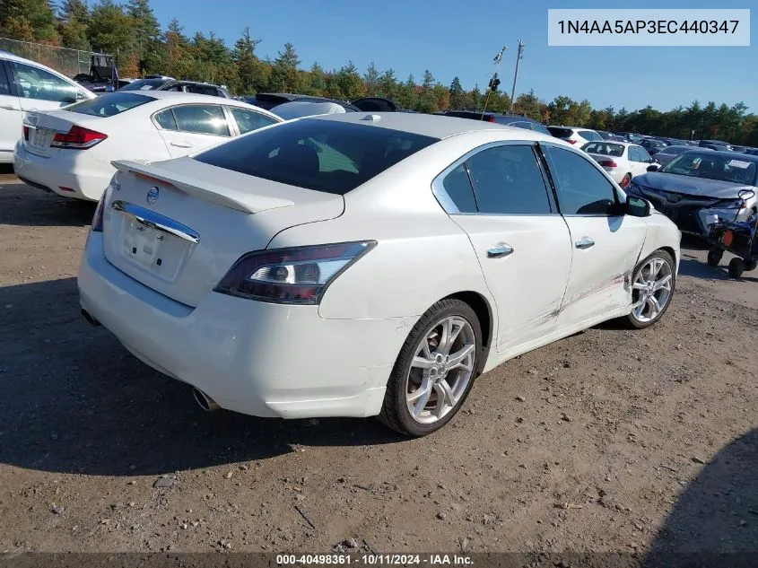 2014 Nissan Maxima 3.5 Sv VIN: 1N4AA5AP3EC440347 Lot: 40498361