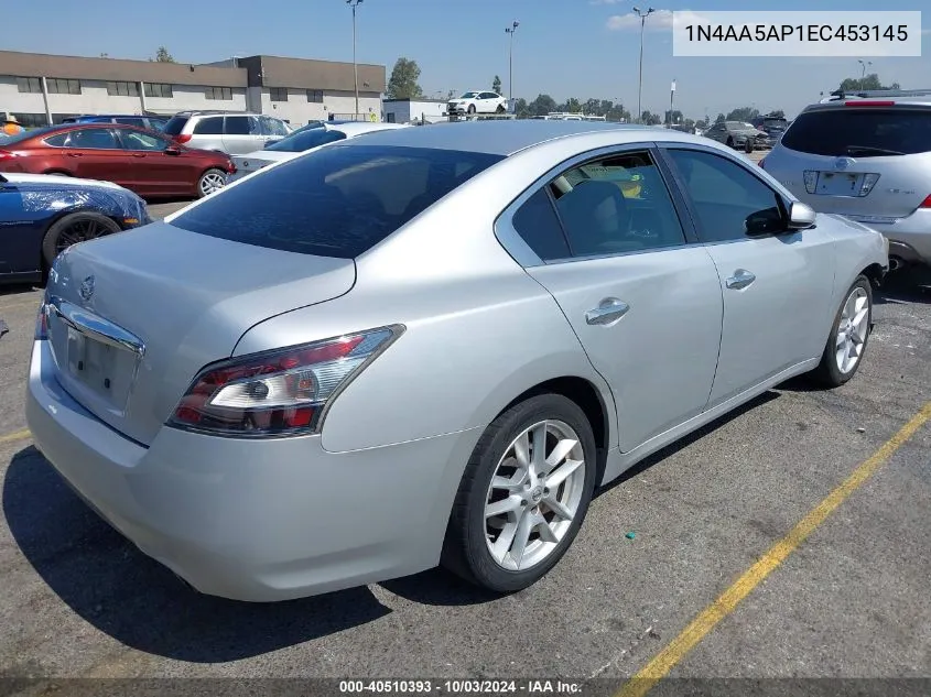 2014 Nissan Maxima 3.5 S/3.5 Sv VIN: 1N4AA5AP1EC453145 Lot: 40510393