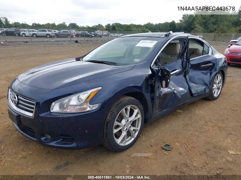 1N4AA5AP8EC443678 2014 Nissan Maxima 3.5 Sv