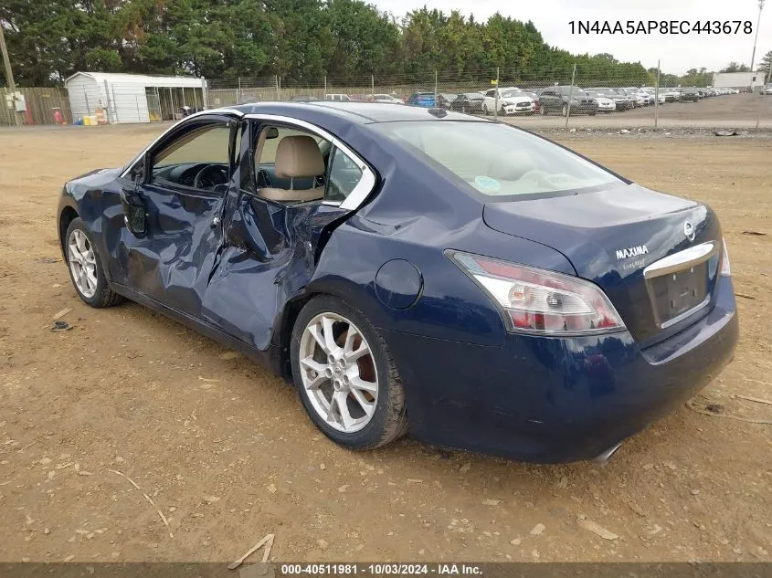 1N4AA5AP8EC443678 2014 Nissan Maxima 3.5 Sv