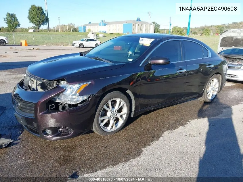 2014 Nissan Maxima 3.5 S VIN: 1N4AA5AP2EC490608 Lot: 40518070