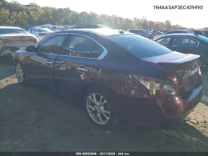 2014 Nissan Maxima S/Sv VIN: 1N4AA5AP3EC439490 Lot: 40552949