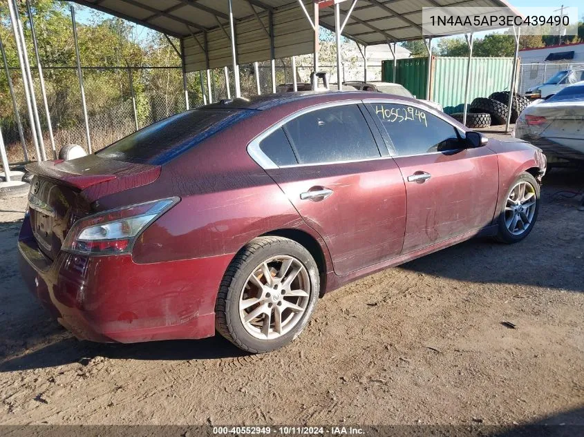 2014 Nissan Maxima S/Sv VIN: 1N4AA5AP3EC439490 Lot: 40552949