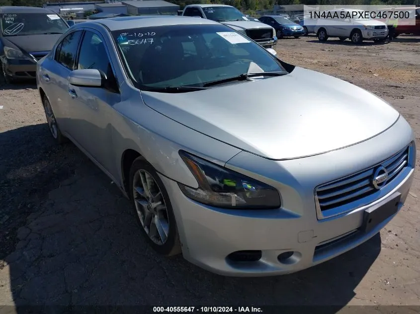 2014 Nissan Maxima 3.5 S/3.5 Sv VIN: 1N4AA5APXEC467500 Lot: 40555647