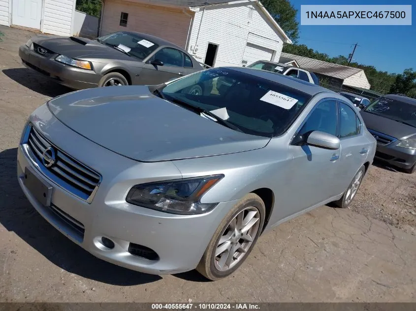 2014 Nissan Maxima 3.5 S/3.5 Sv VIN: 1N4AA5APXEC467500 Lot: 40555647