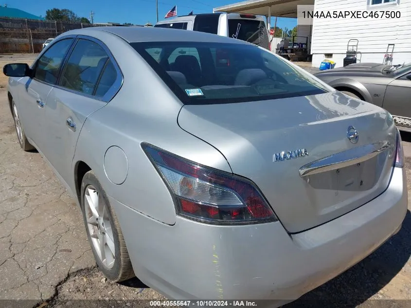 2014 Nissan Maxima 3.5 S/3.5 Sv VIN: 1N4AA5APXEC467500 Lot: 40555647