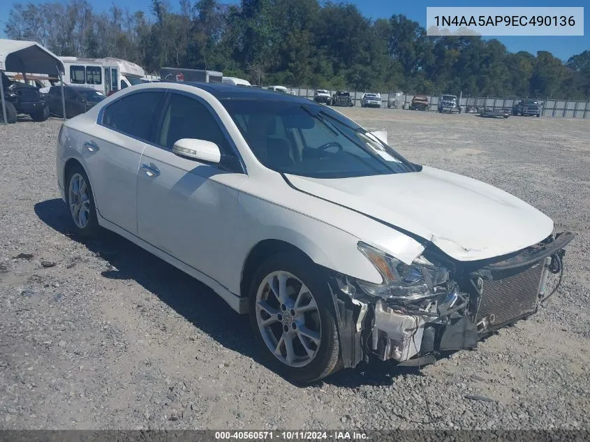 2014 Nissan Maxima S/Sv VIN: 1N4AA5AP9EC490136 Lot: 40560571