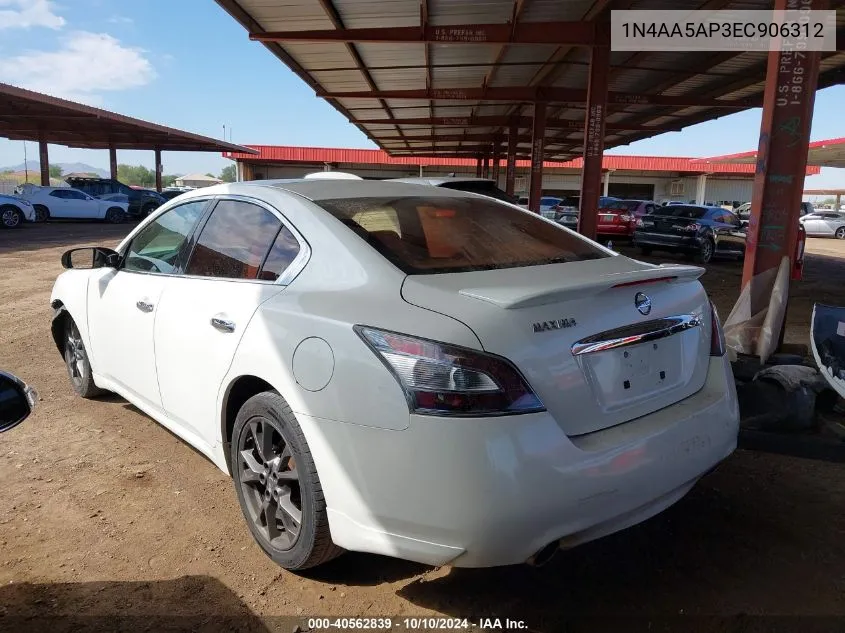 2014 Nissan Maxima 3.5 S VIN: 1N4AA5AP3EC906312 Lot: 40562839