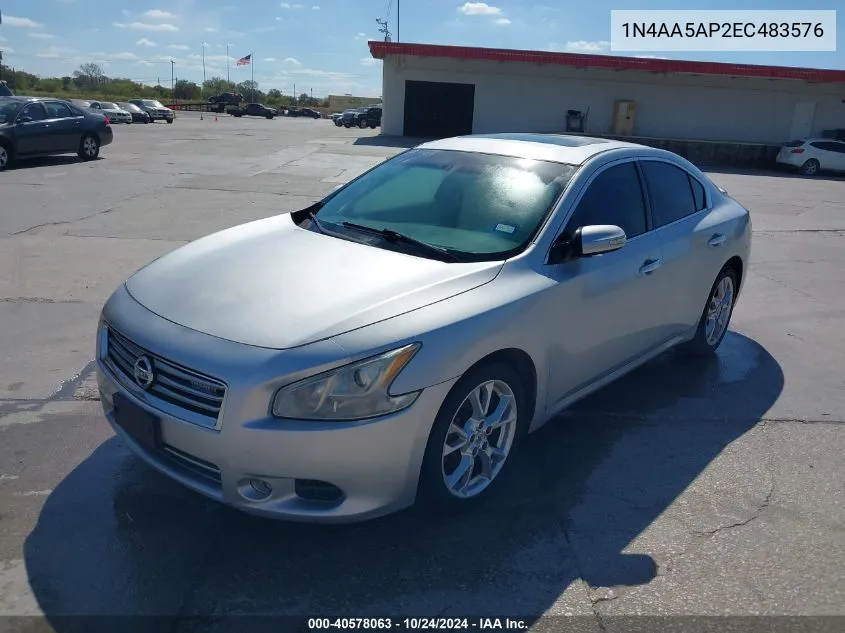 2014 Nissan Maxima 3.5 Sv VIN: 1N4AA5AP2EC483576 Lot: 40578063