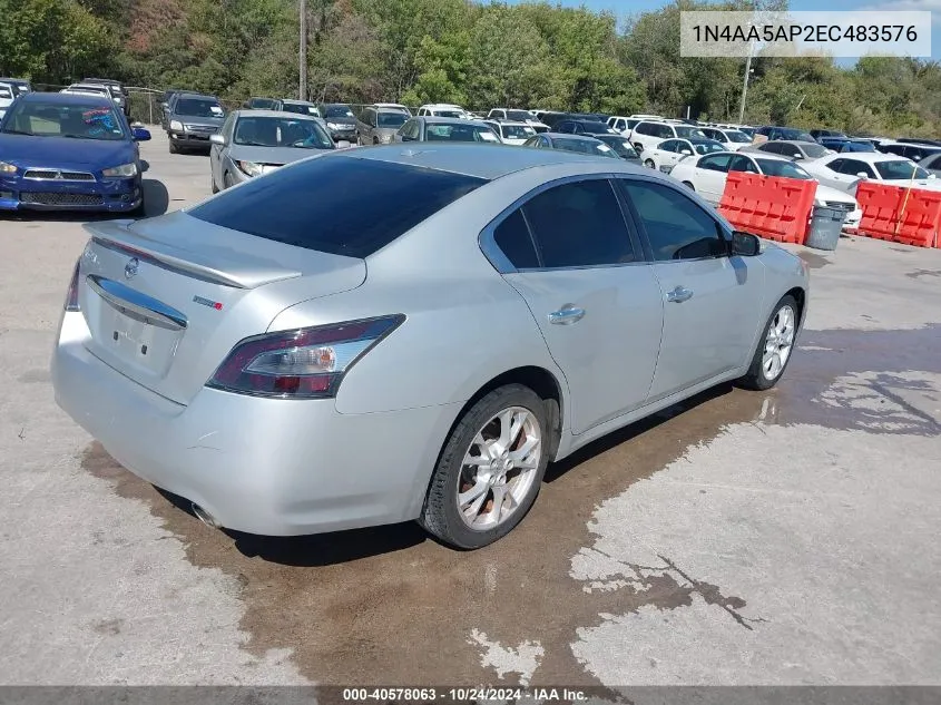 2014 Nissan Maxima 3.5 Sv VIN: 1N4AA5AP2EC483576 Lot: 40578063