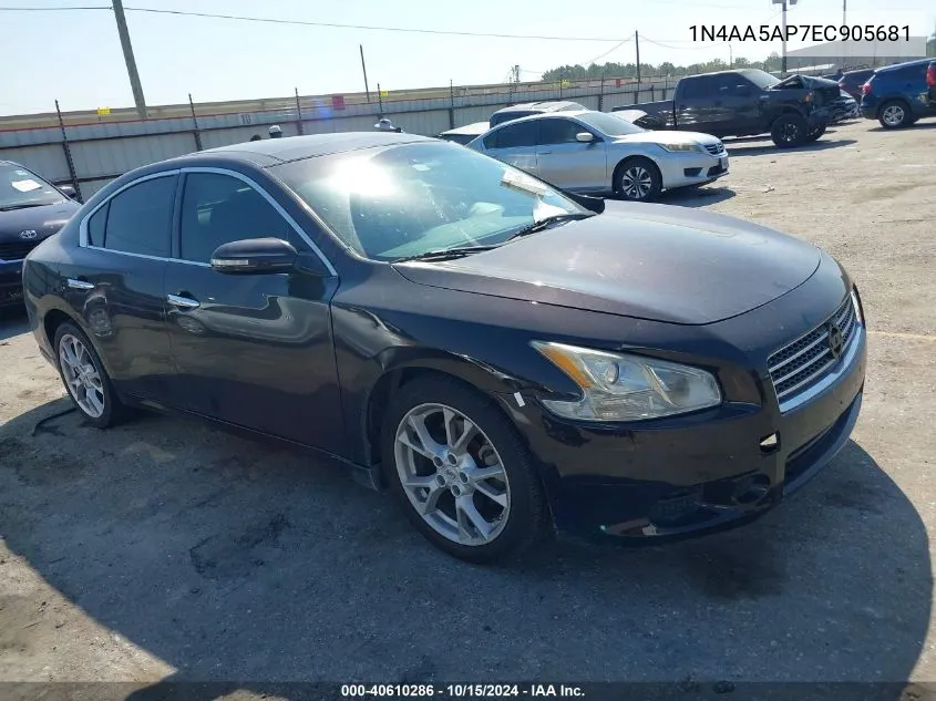 2014 Nissan Maxima 3.5 Sv VIN: 1N4AA5AP7EC905681 Lot: 40610286