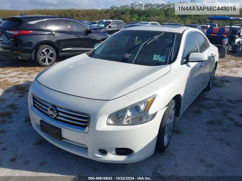 2014 Nissan Maxima 3.5 S VIN: 1N4AA5AP6EC443016 Lot: 40618643