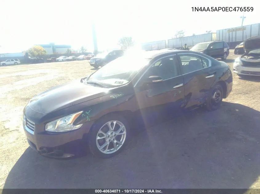 2014 Nissan Maxima 3.5 Sv VIN: 1N4AA5AP0EC476559 Lot: 40634071