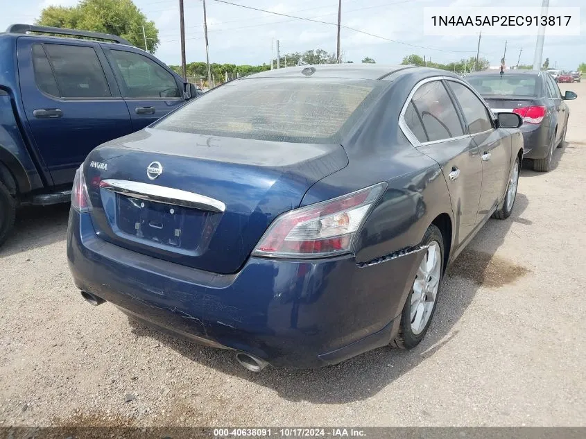 2014 Nissan Maxima 3.5 Sv VIN: 1N4AA5AP2EC913817 Lot: 40638091