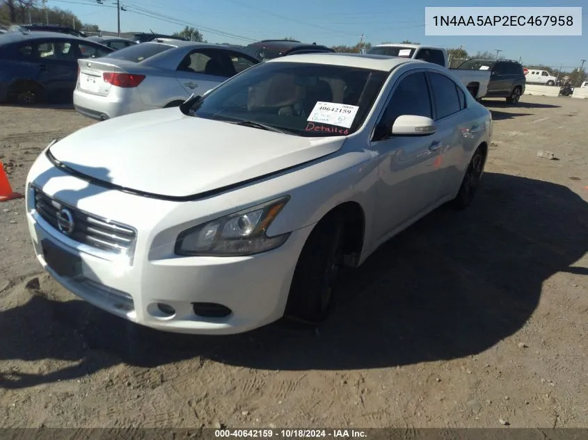 2014 Nissan Maxima 3.5 Sv VIN: 1N4AA5AP2EC467958 Lot: 40642159