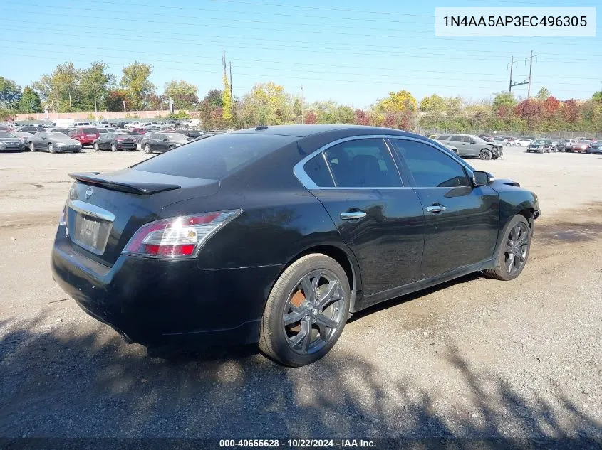 2014 Nissan Maxima 3.5 Sv VIN: 1N4AA5AP3EC496305 Lot: 40655628