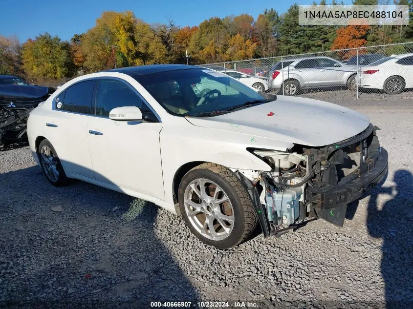 2014 Nissan Maxima 3.5 Sv VIN: 1N4AA5AP8EC488104 Lot: 40666907