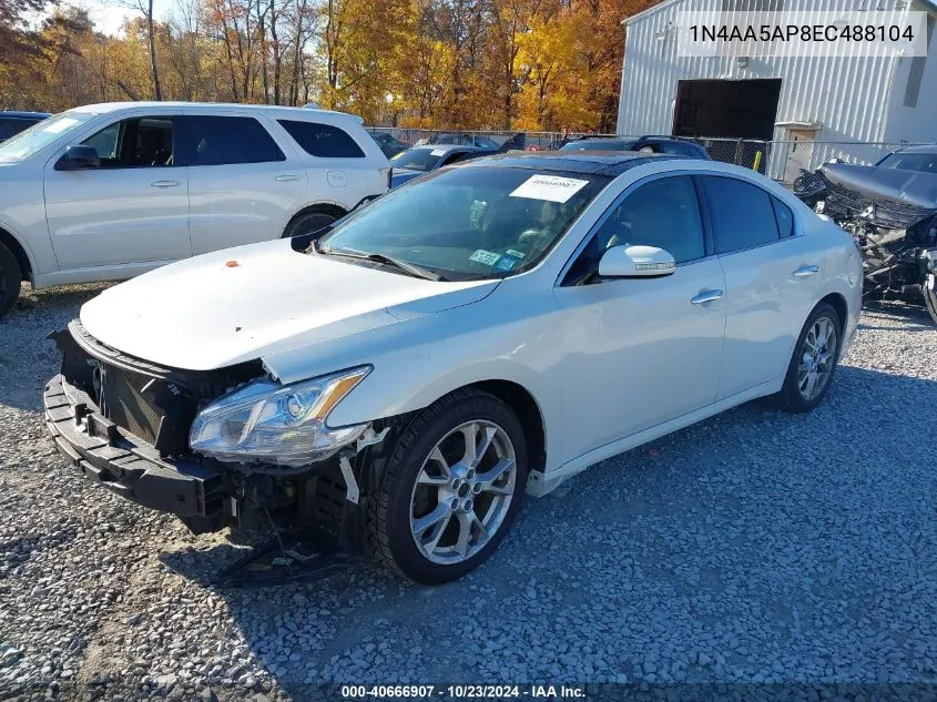 2014 Nissan Maxima 3.5 Sv VIN: 1N4AA5AP8EC488104 Lot: 40666907