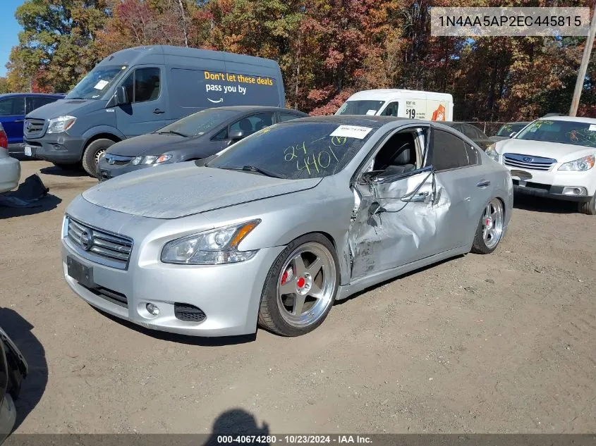 2014 Nissan Maxima 3.5 Sv VIN: 1N4AA5AP2EC445815 Lot: 40674280